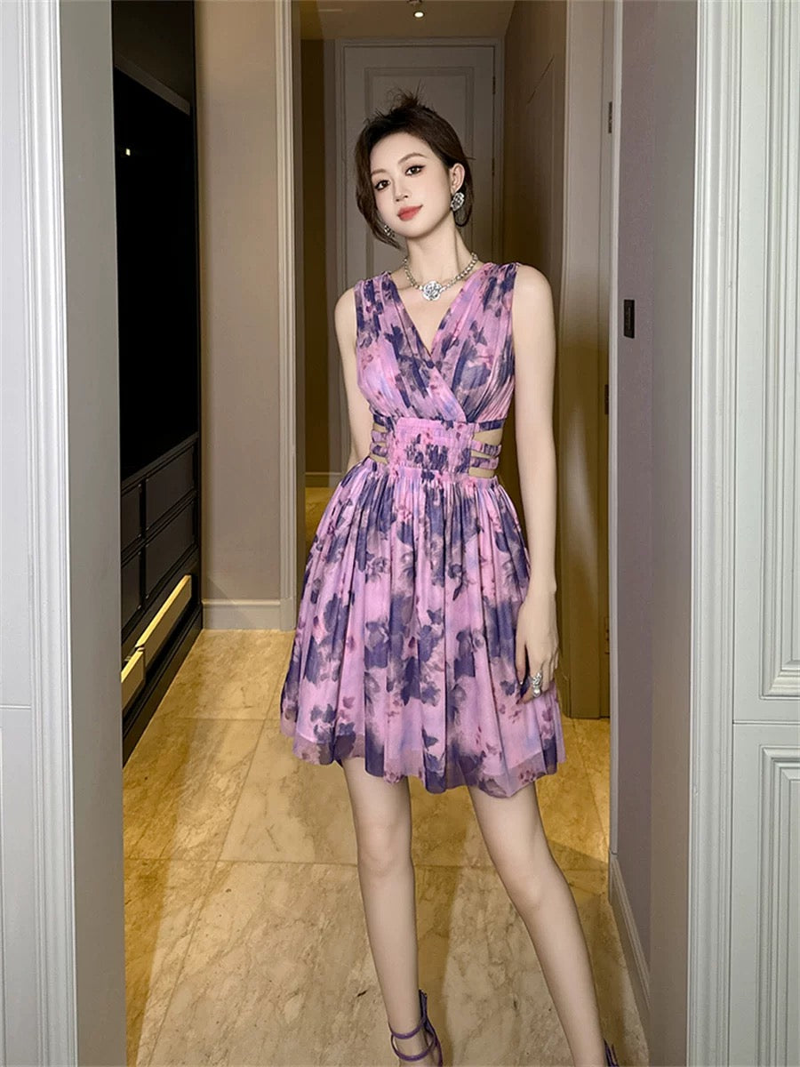 Guangzhou Thirteen Lines Women's Popular Dresses High-End Age-reducing Summer Style Light Luxury High-Grade Light Mature Style Dresses