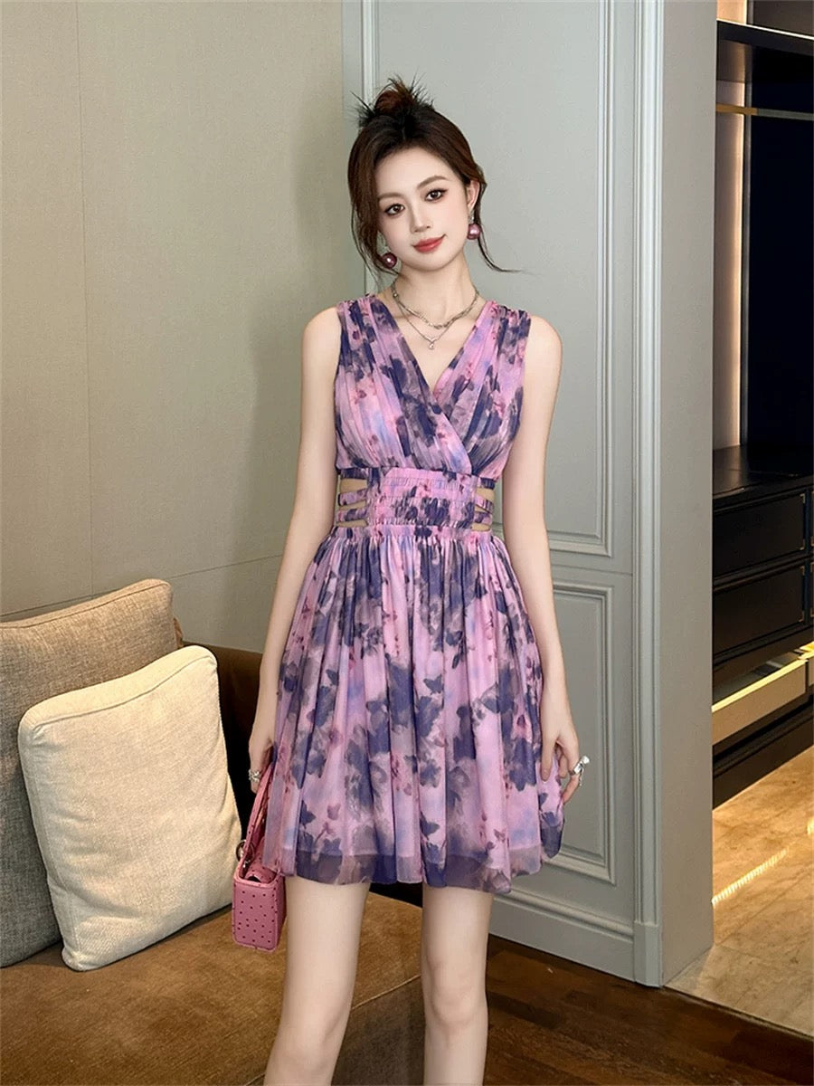 Guangzhou Thirteen Lines Women's Popular Dresses High-End Age-reducing Summer Style Light Luxury High-Grade Light Mature Style Dresses