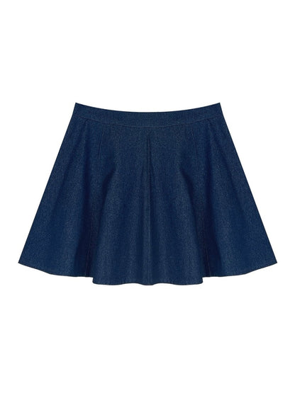 Lu Xiao Tuantuan high waist A-line denim skirt for women 2024 spring new Korean loose slimming short skirt