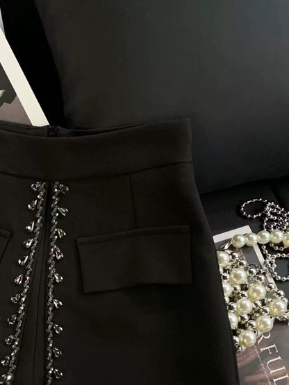 ZHOUYI/Monday Summer 2025 Hot Selling Shorts: Stylish Rhinestone Pants, Versatile, Leg-Lengthening, Elegant Suit Pants