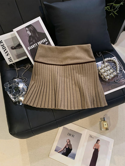 ZHOUYI/Monday A-line mini skirt with a stylish and versatile design, perfect for autumn and winter, youthful and flattering, slimming and flattering.