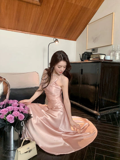 Feng XinyingXinxin STUDIO Jingluo Jiaren suspender dress women's summer 2024 new temperament A-line skirt