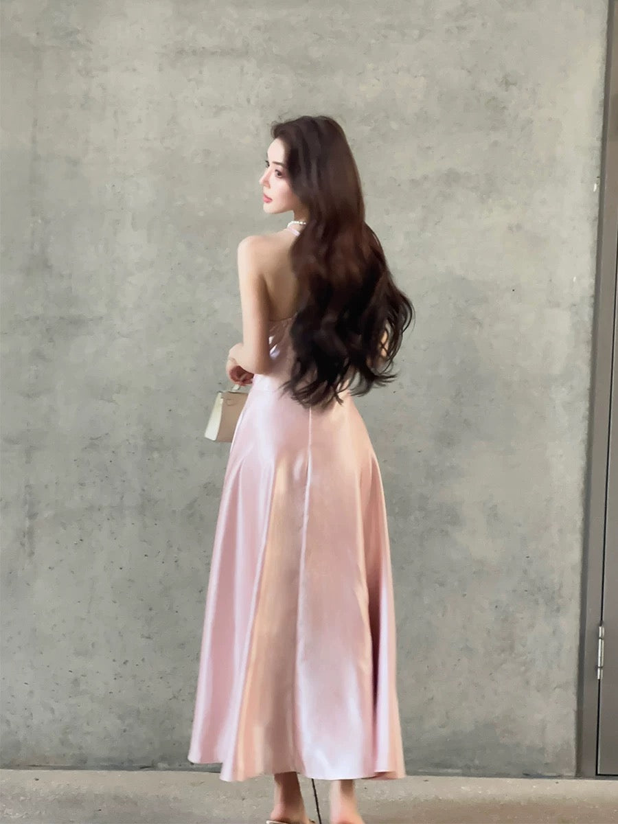 Feng XinyingXinxin STUDIO Jingluo Jiaren suspender dress women's summer 2024 new temperament A-line skirt