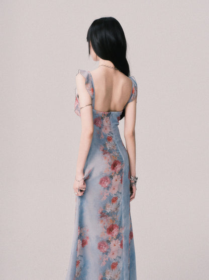 LULUSWINGS Original: Summer in Southern France - Resort Style French V-neck Printed Sleeveless Sundress