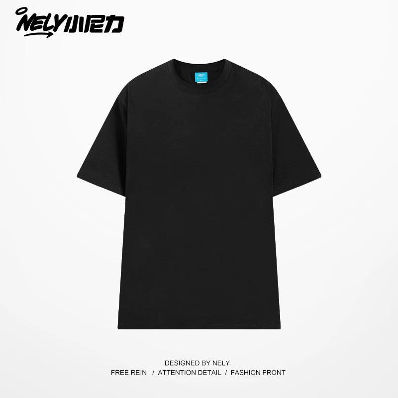 NELY Little Nelly Solona short-sleeved men and women summer quick-drying cool T-shirt liquid ammonia cotton solid color t heavy half-sleeved men's