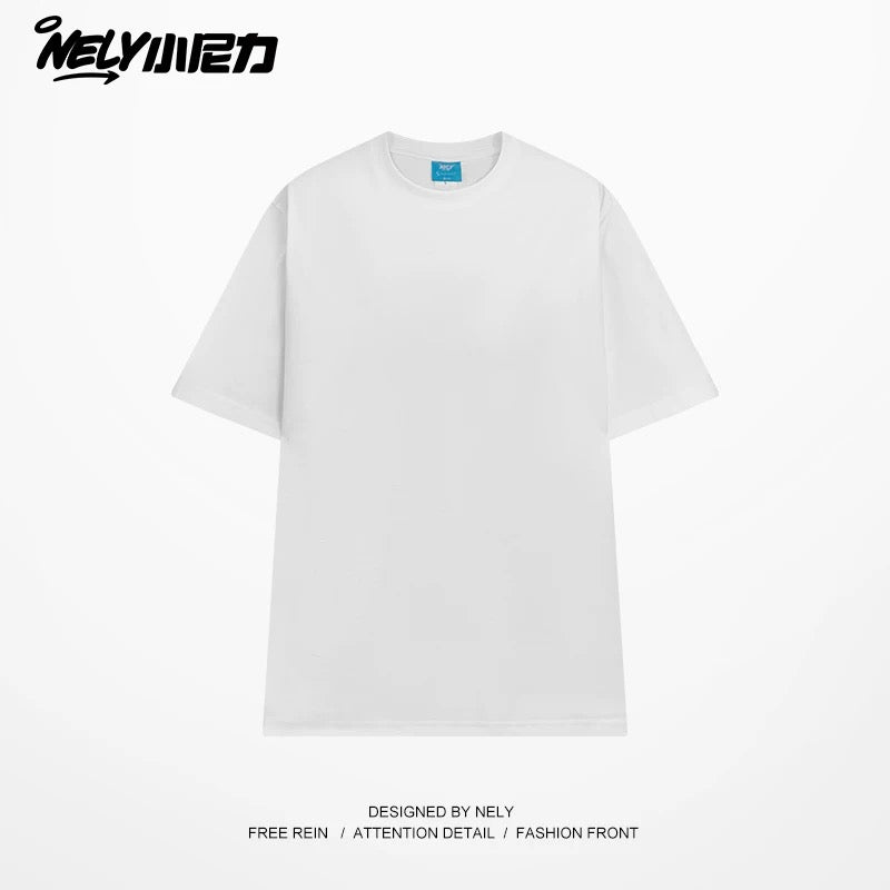 NELY Little Nelly Solona short-sleeved men and women summer quick-drying cool T-shirt liquid ammonia cotton solid color t heavy half-sleeved men's