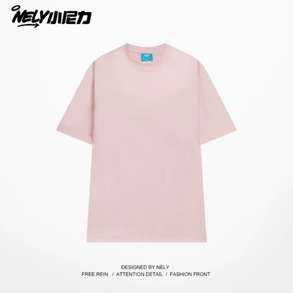 NELY Little Nelly Solona short-sleeved men and women summer quick-drying cool T-shirt liquid ammonia cotton solid color t heavy half-sleeved men's