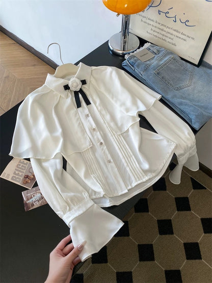 Jade Closet flagship store recommendation: A sophisticated long-sleeved sun-protective shirt with a sweet and spicy style and unique 3D floral design for women.