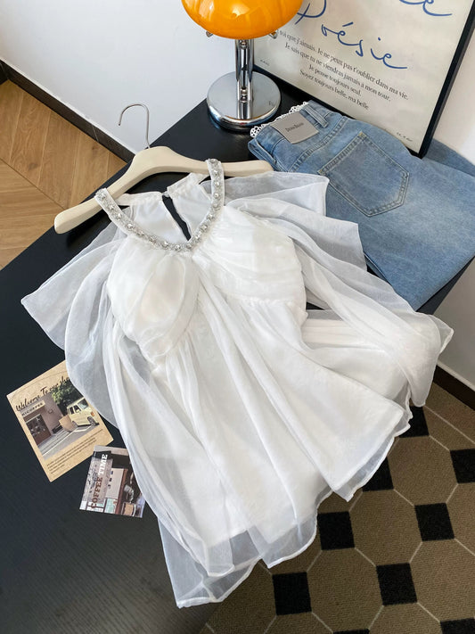 Jade Closet flagship store recommendation: A sweet and stylish rhinestone-embellished blouse for women, perfect for summer.