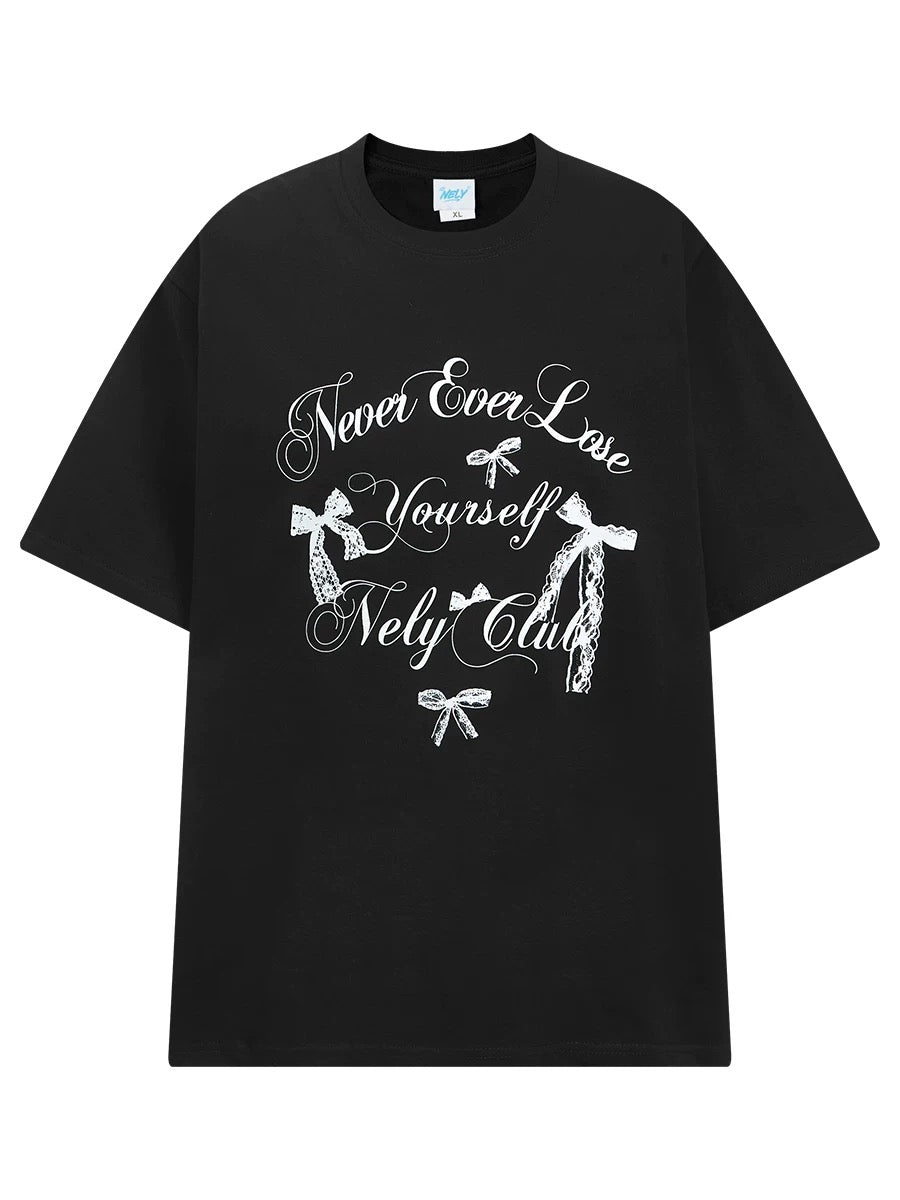 NELY Little Nelly Butterfly Print Short-sleeved T-shirt for Men and Women 2025 Summer New Cotton Top Loose Half Sleeve