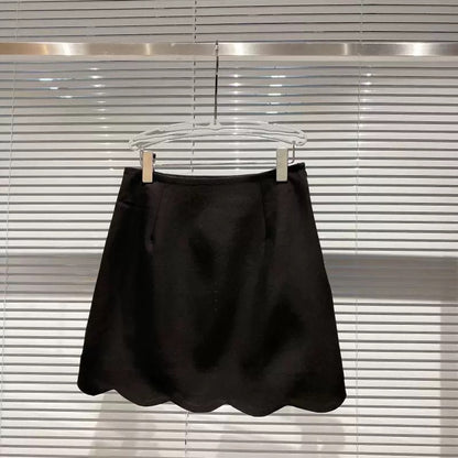 Popular online style, 2025 Autumn New Arrival Handmade 3D Rhinestone Flower Beaded Gradient A-line Skirt, Bodycon Skirt