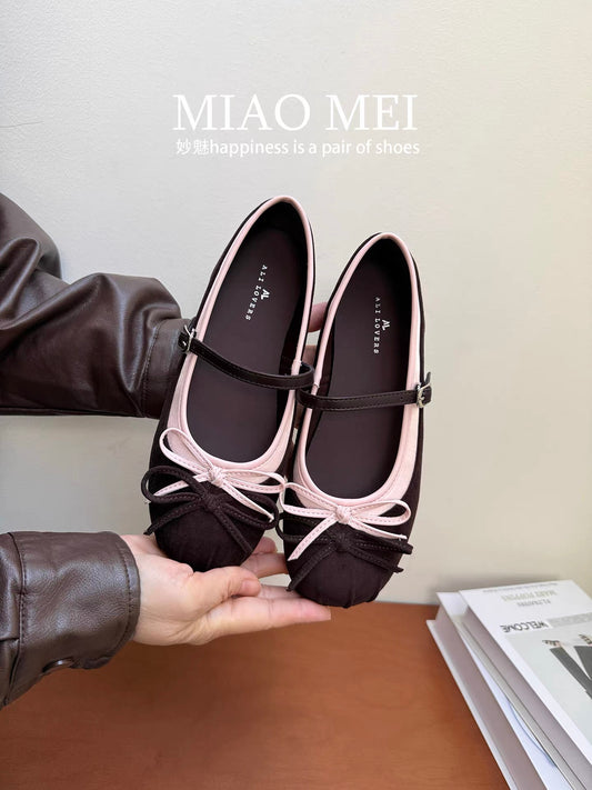 Retro-inspired, niche design flat ballet flats for women, 2026 spring and autumn new style French-style Mary Jane shoes with one strap.