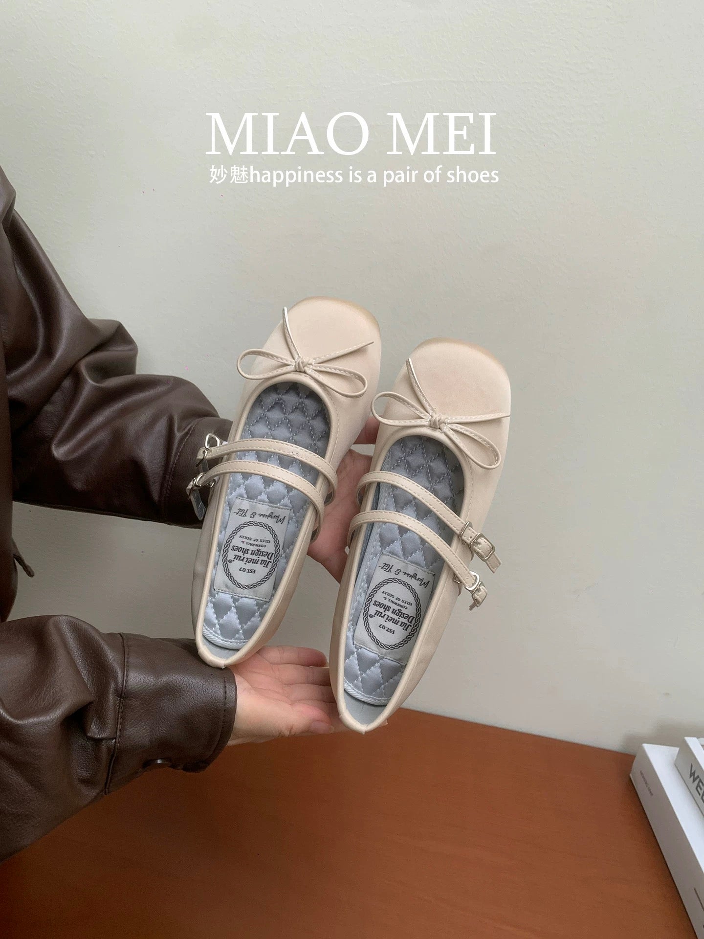 Miu Miu Mary Jane shoes - super cute! French style, bow-adorned, flat, low-cut ballet-inspired shoes for women, perfect for pairing with skirts.