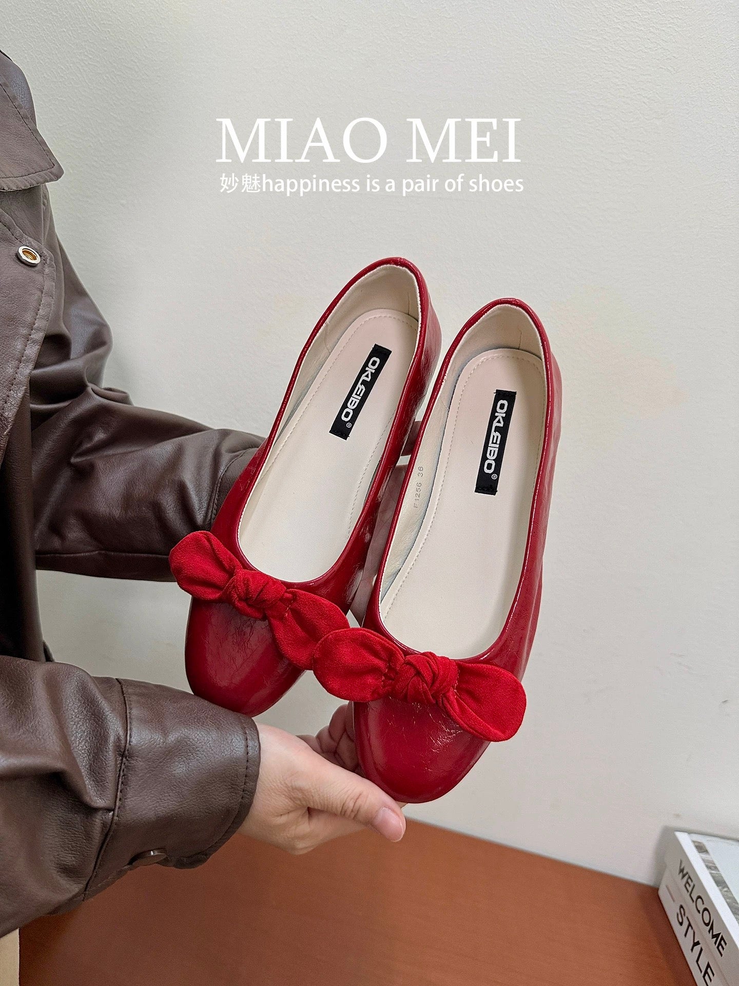 Korean style flat evening breeze gentle knot shallow mouth single shoes women's 2026 spring ballet grandma shoes