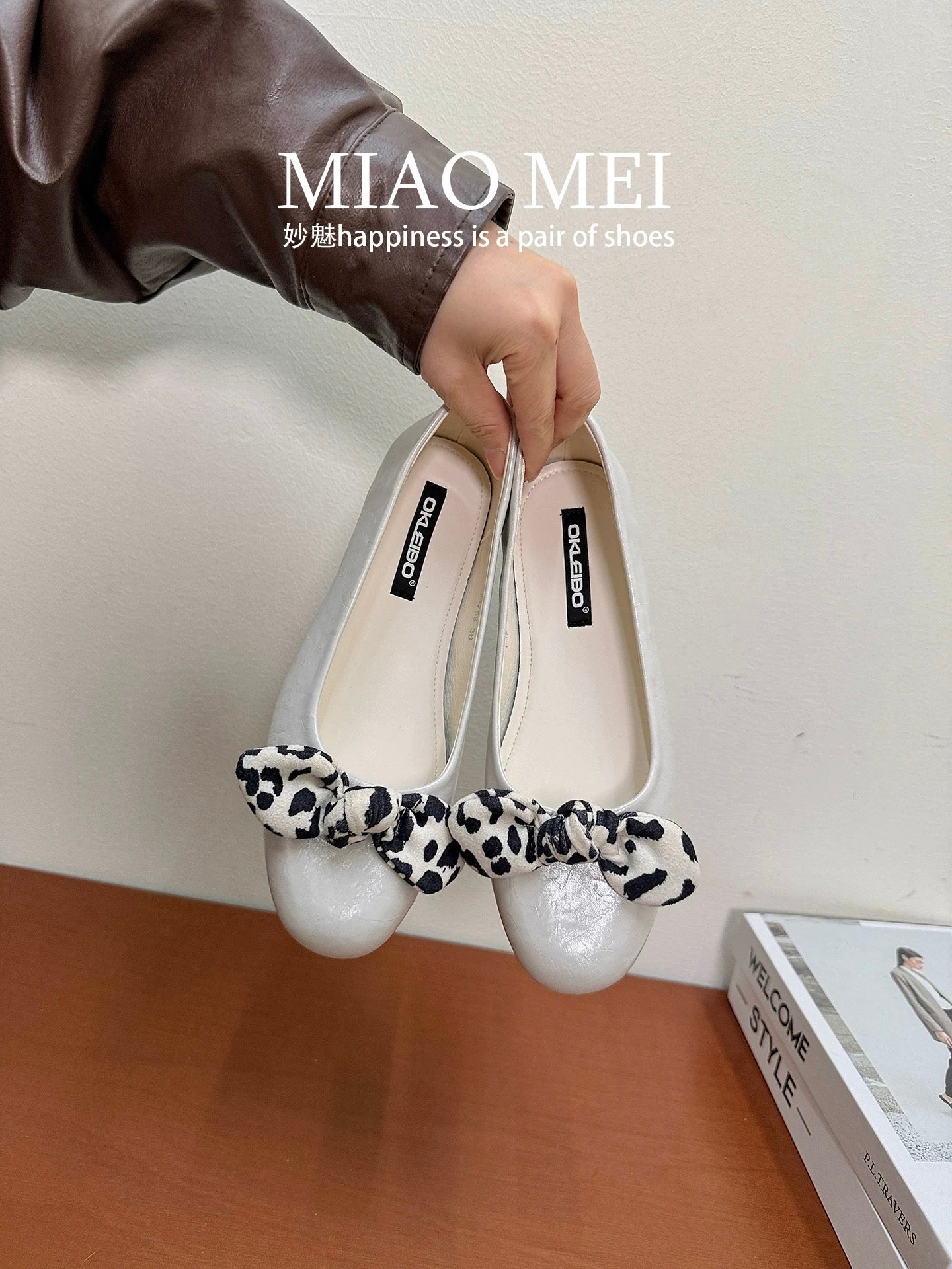 Korean style flat evening breeze gentle knot shallow mouth single shoes women's 2026 spring ballet grandma shoes