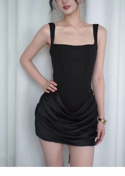 GAOSITONG 2026 Spring/Summer Sexy Fishbone Suspender Dress for Women, Perfect for Vacation, Bodycon Mini Skirt