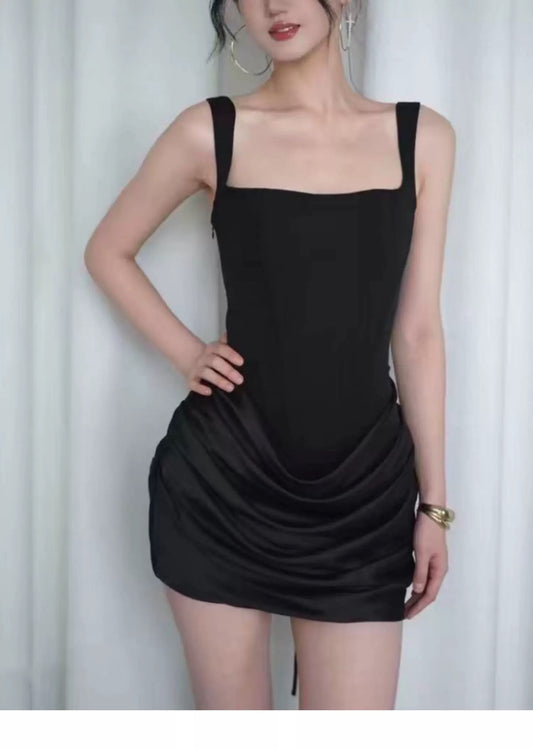 GAOSITONG 2026 Spring/Summer Sexy Fishbone Suspender Dress for Women, Perfect for Vacation, Bodycon Mini Skirt