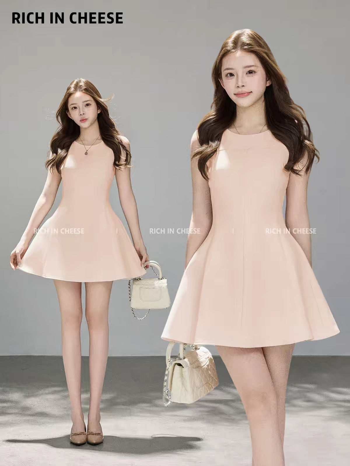 Jinchuanchuan Mermaid Muse: A high-end, sleeveless, waist-cinching, and slimming dress featuring a vintage-inspired, elegant aesthetic perfect for summer.