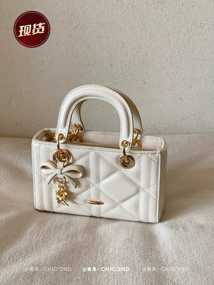 Chio2nd Birthday Gift: Lady Dior Handbag, High-End Luxury Small Shoulder/Crossbody Bag