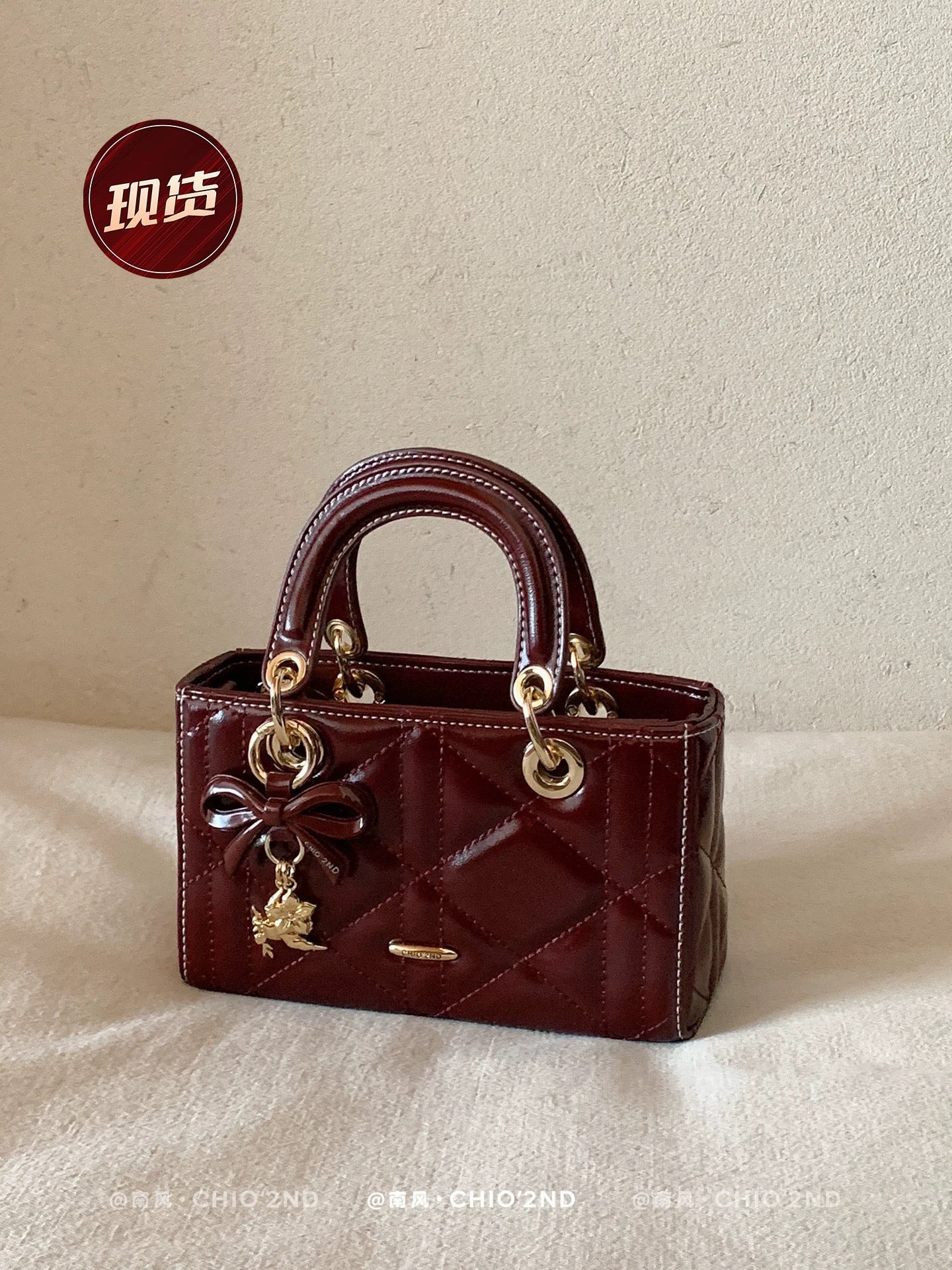 Chio2nd Birthday Gift: Lady Dior Handbag, High-End Luxury Small Shoulder/Crossbody Bag