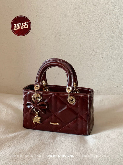 Chio2nd Birthday Gift: Lady Dior Handbag, High-End Luxury Small Shoulder/Crossbody Bag