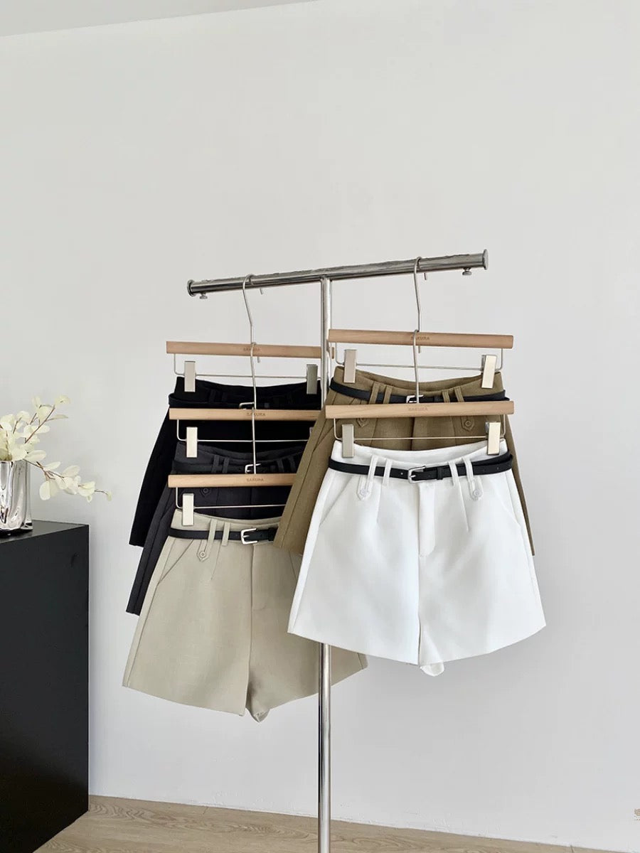 2025 Summer New Korean Style Casual Chic Versatile Slimming High-Waisted Suit Shorts/Wide-Leg Pants for Women