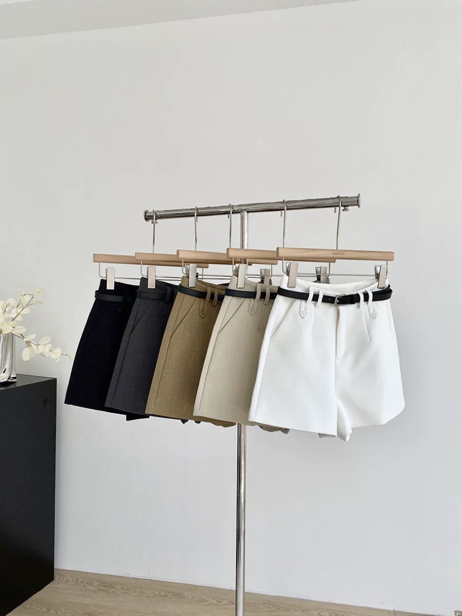 2025 Summer New Korean Style Casual Chic Versatile Slimming High-Waisted Suit Shorts/Wide-Leg Pants for Women