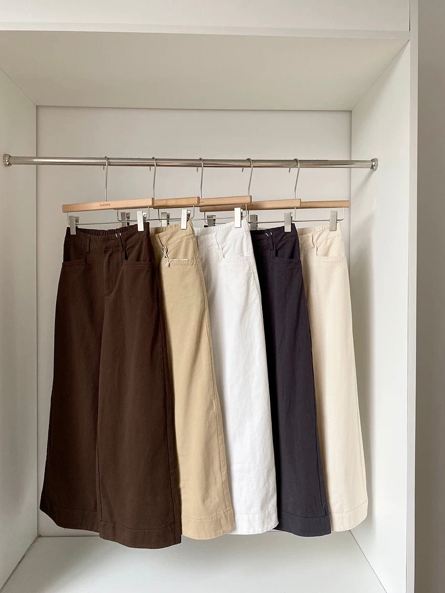 2025 Early Autumn New Korean Style Fashion Solid Color Versatile Casual Long Pants for Women, High Waist, Slimming, Loose Wide Leg Pants, Trendy
