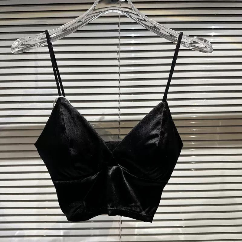 [In Stock] 2026 Fashion Show Sexy Socialite Mesh Rhinestone Lined Heavy-Duty Tank Top Two-Piece Set