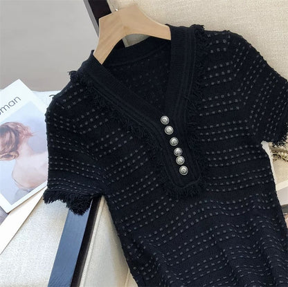 Big brand buyer store! Women's clothing has been withdrawn from clearance counters ~ Xiaoxiangfeng waist-cinching and elegant knitted dress