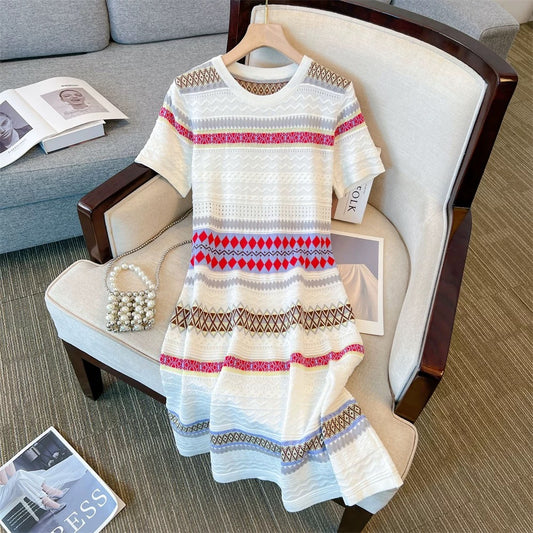 Big brand buyer store! The clearance counter has withdrawn women's clothing~Knitted dress for petite and light luxury style socialite