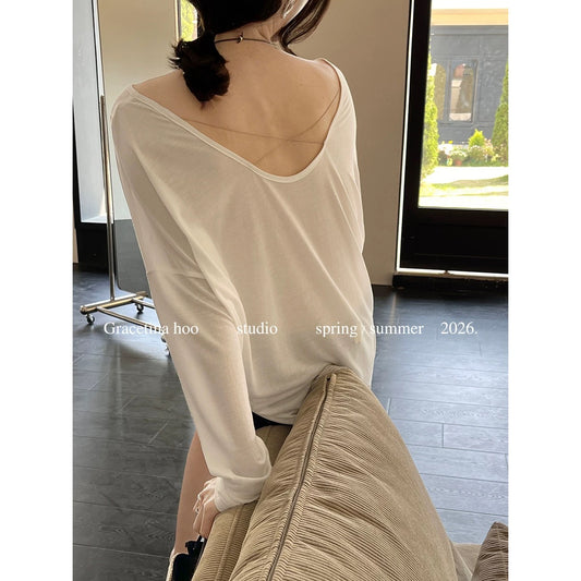 GRACETINA HOO - Relaxed Sun Protection Long-Sleeve T-Shirt (with Chain) (Includes one spare chain) TB179