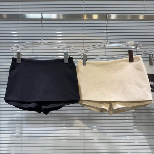 Popular online style, 2025 autumn new style, elegant and sophisticated, rolled-up hem, anti-exposure, youthful short skirt, bodycon skirt, women's midi skirt