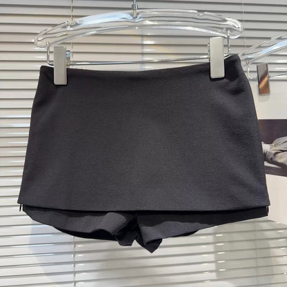 Popular online style, 2025 autumn new style, elegant and sophisticated, rolled-up hem, anti-exposure, youthful short skirt, bodycon skirt, women's midi skirt