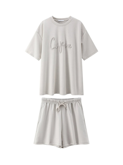 Princess Dopamine summer dress is paired with a complete set of casual sports suits for women to slim down and reduce age, short-sleeved T-shirts and shorts