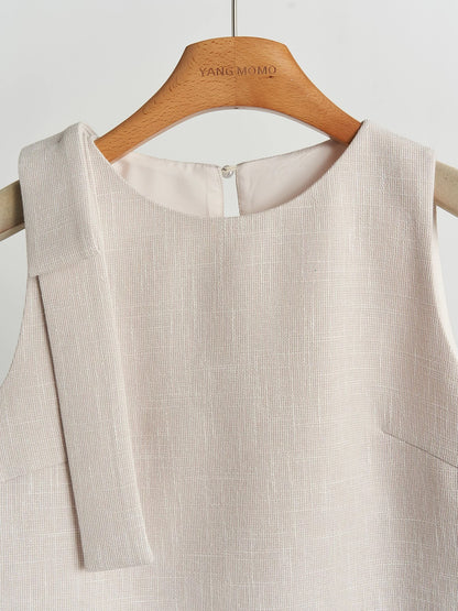 French  style sleeveless vest temperament age-reducing top skirt suit 2025 new women's summer wear