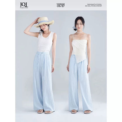 The rise of small Yamamoto pants for women 2025 thin Japanese style lazy drape casual pants high waist milk pants summer