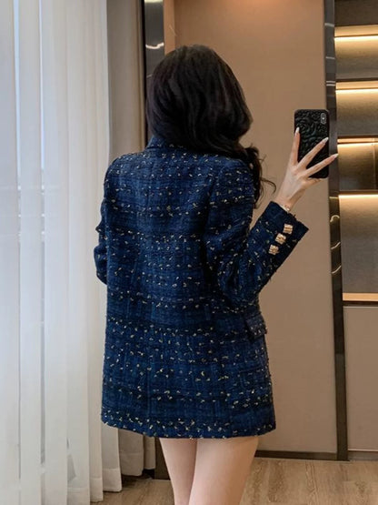 Elegant and sophisticated professional style women's suit jacket, new spring and autumn style, loose fit.