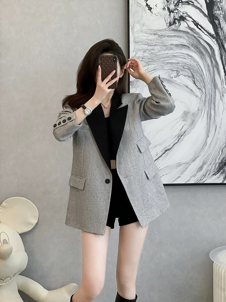 Autumn long-sleeved high-end professional casual suit jacket for women, with a sophisticated and stylish design that will turn heads.
