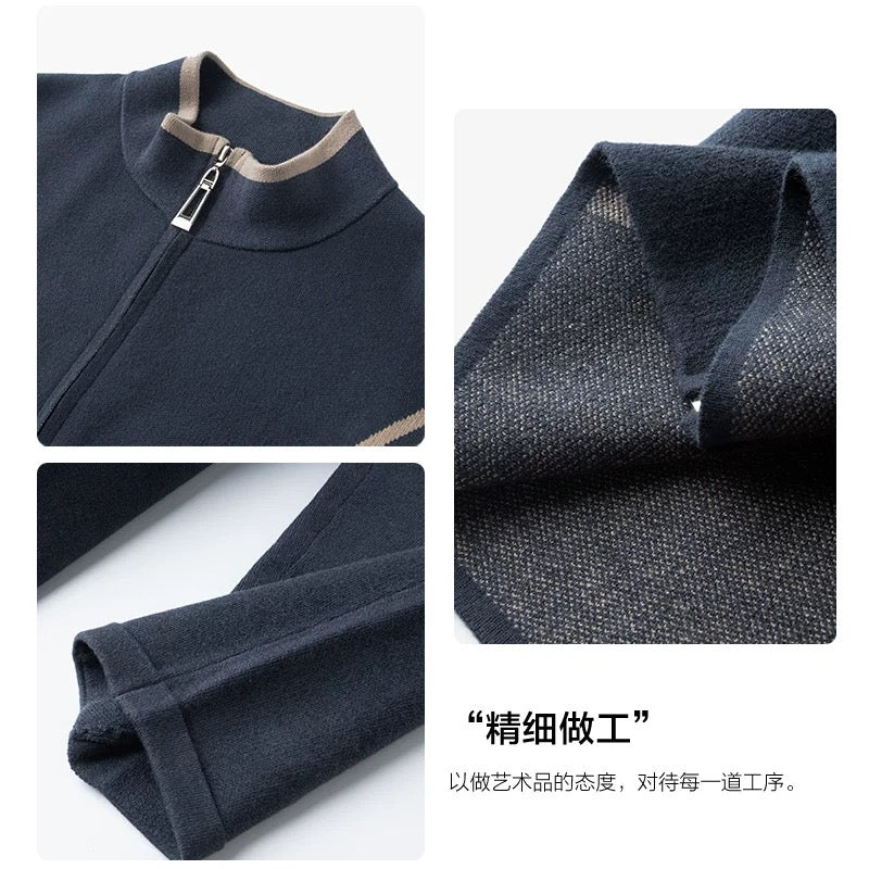 Mom Autumn Jacket 2024 New Middle-aged and Elderly Sportswear Suit for Middle-aged Women Spring and Autumn Casual Knitted Tops