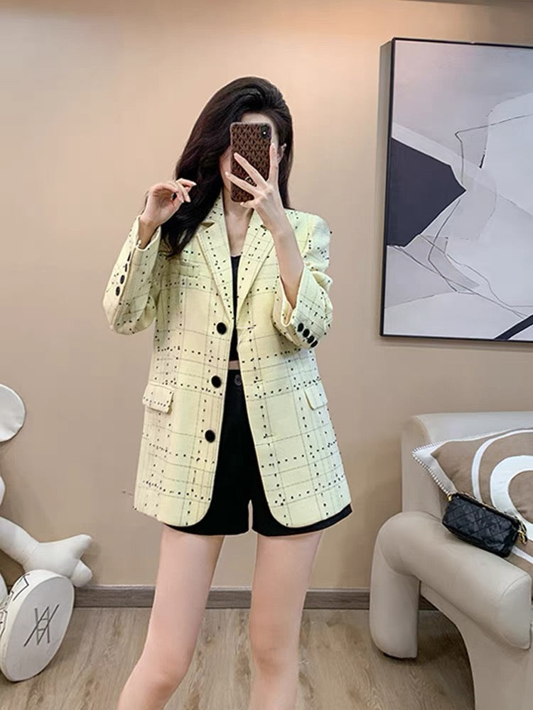 Autumn Korean style women's suit jacket 2025 new style, niche design, elegant and casual, high-end, street style blazer