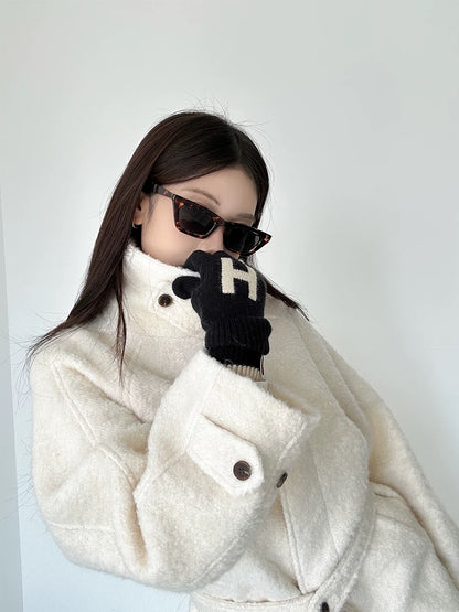 [Little Relatives] Coconut Glutinous Rice Zhi 2024 Winter New Style Wool Woolen Long Coat