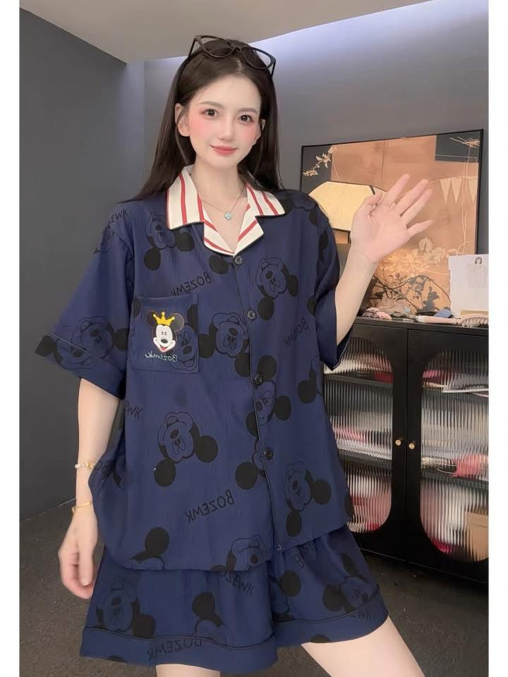 [Summer New Arrivals] Original Cloud Cotton Short-sleeved Shorts Pajamas Women's Summer Thin Two-piece Set Loose Home Clothes