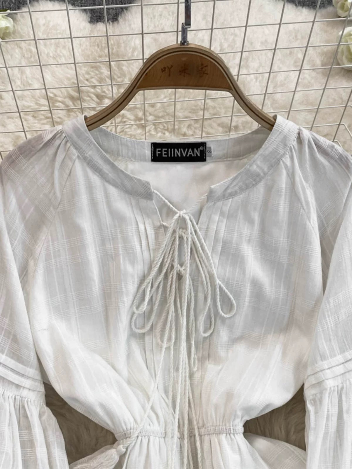 First Love Nostalgia: White Textured Elegant Dress for Women, Autumn Style, French Long Sleeves, Irregular Fairy Cake Dress