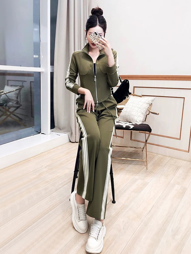 Women's Sweater Set Women's 2024 New Autumn Clothing Casual Western Style Tops and Trousers Two-piece Commuting Suit