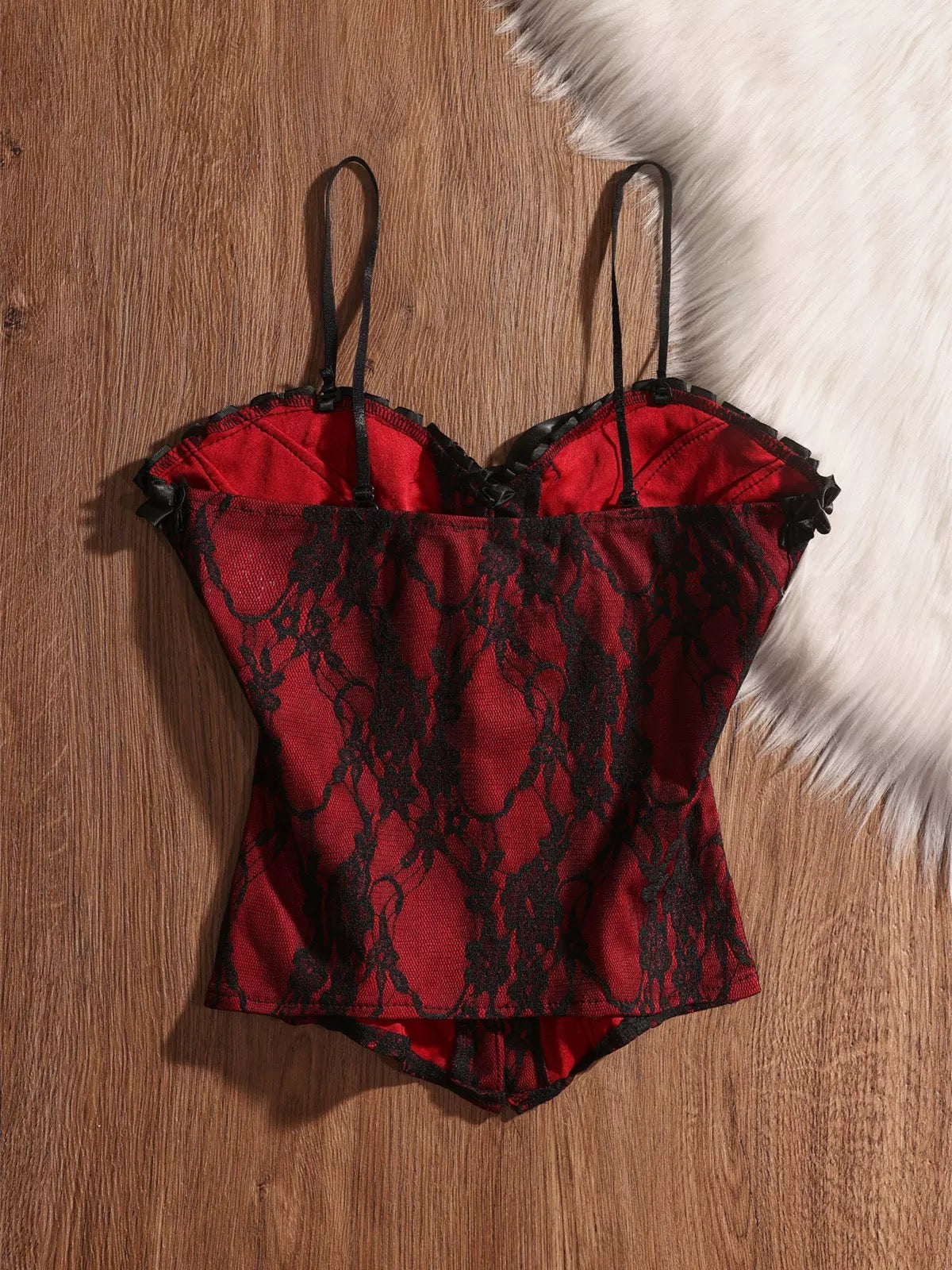 Halloween-themed fishbone corset waist belt red fishbone strapless camisole top for women, sweet and cool inner and outer wear, sexy tank top
