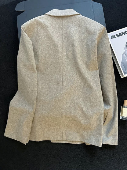 2025 Autumn New Arrival: Old-fashioned Beaded Blazer for Women, Stylish and Elegant Double-breasted Long-sleeved Top