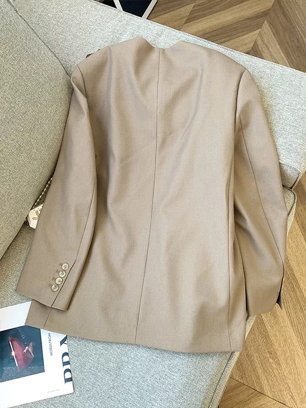 High-end 3D floral blazer for women, winter 2025, unique design, V-neck, single-breasted top.