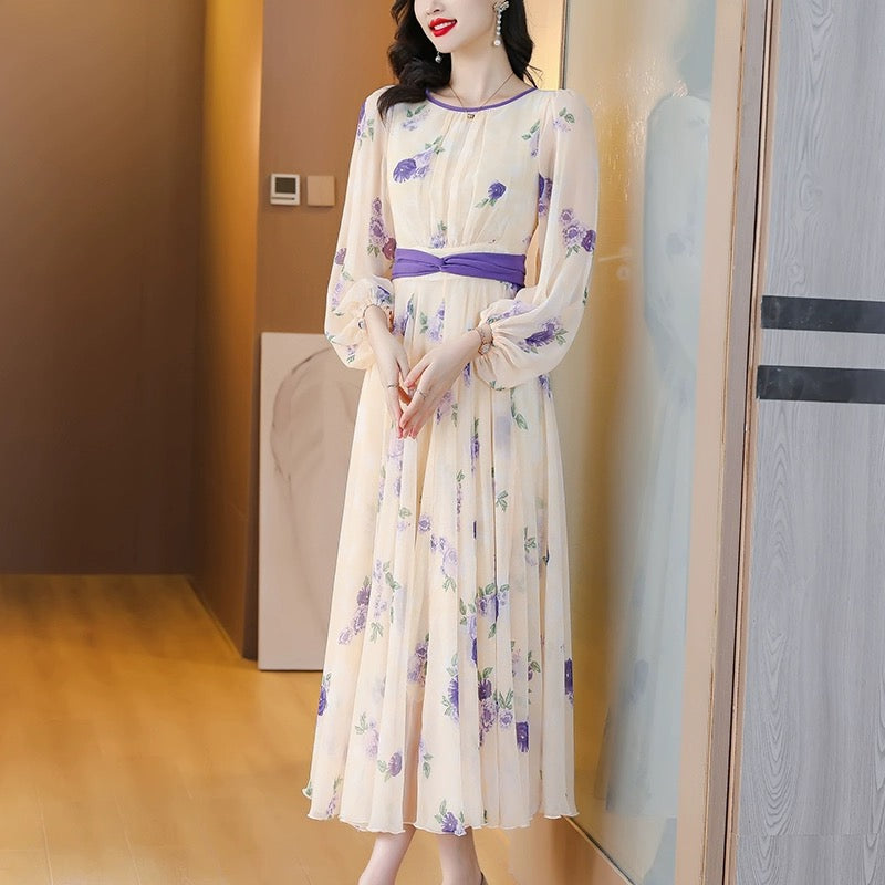 Clearance leakage ~ counter removal high-end silk dress early autumn fashion temperament age-reducing mulberry silk skirt