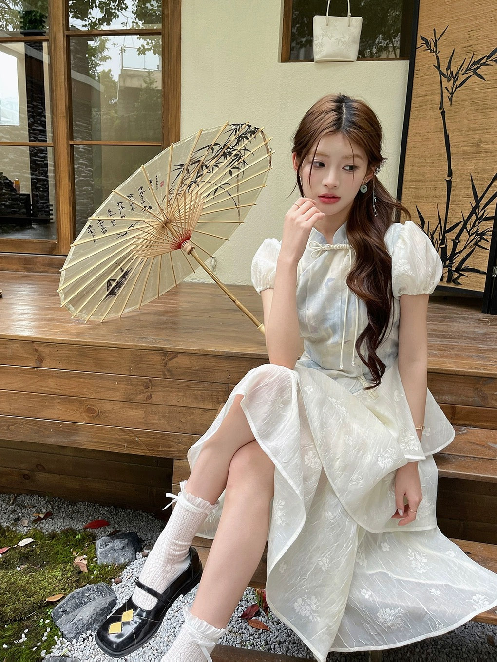 Ruan Ruan's homemade 2024 new summer style original fresh and age-reducing irregular new Chinese style improved light national style dress